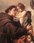 PEREDA, Antonio de St Anthony of Padua with Christ Child (detail) wsg Spain oil painting artist